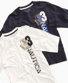 Nautica Kids T Shirt, Boys Nautica Long Sleeve Logo Tees