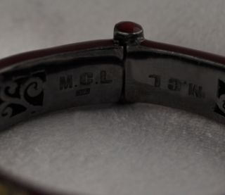 MCL Matthew Campbell Laurenza Cranberry Hinge Bracelet
