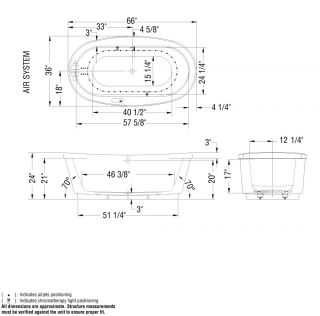 MAAX Jazz 66 x 36 Acrylic Freestanding Oval Bathtub Aerofeel