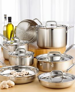 Cuisinart Multiclad Pro Tri Ply Stainless Steel Cookware, 12 Piece Set