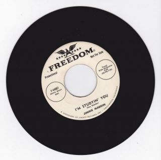 Hear Rockabilly 45 Jimmie Maddin IM Studyin You Freedom 44007 DJ
