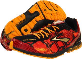 New Brooks Mach Speed Dragon Racing Shoes Red with Gold and Black Trim