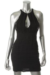 Madison Marcus New Shutter Pleat Sleeveless Little Black Dress XS BHFO