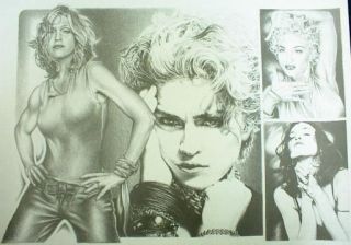 Madonna Sketch Art Poster Print 17 x 22