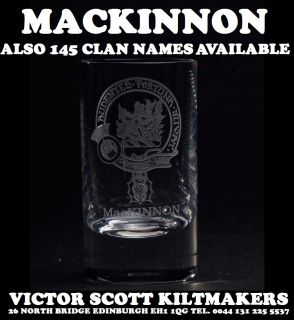 MacArthur Clan Crest Shot Glasses Family Clan Tot Glass Available in