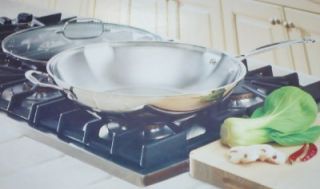 Stainless Steel 14 Stir Fry Pan w Cover, 726 38H, ClearVue Glass Lid