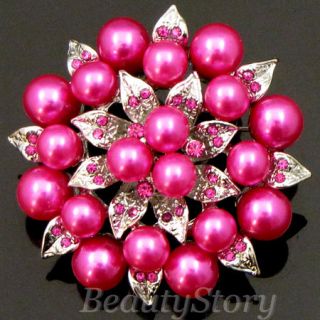 Item Free Shipping Rhinestone Crystal Flower Brooch Pin Bouquet