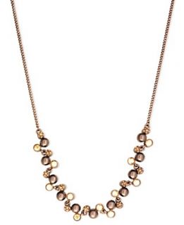 tone plastic pearl three row collar necklace orig $ 70 00 34 99