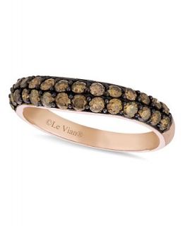 Le Vian 14k Rose Gold Ring, Chocolate Diamond Wedding Band (9/10 ct. t