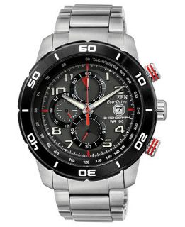 Citizen Watch, Mens Chronograph Eco Drive Stainless Steel Bracelet