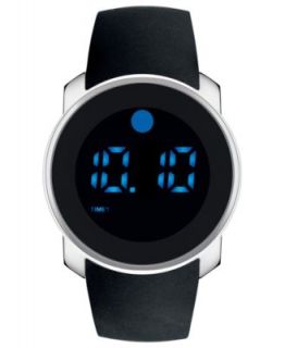Movado Watch, Unisex Swiss Digital Bold Black Silicone Strap 45mm