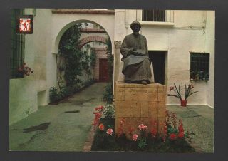 Postcard 1960Year Judaica Maimonides Monument Judios Street Cordoba