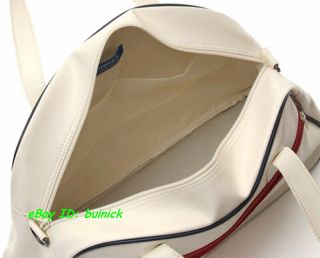 Adidas ADICOLOR Holdall Bag White Red Faux Leather Travel Shoulder