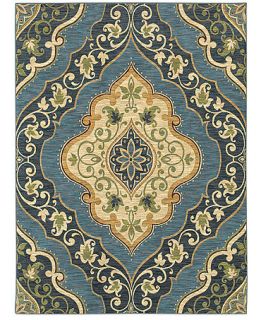 Shaw Living Area Rug, American Abstracts Collection 20400 Andora Blue