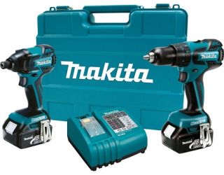 Makita LXT239 18v Li ion 2 Tool Brushless Combo Kit, 1/2 Hammer Drill