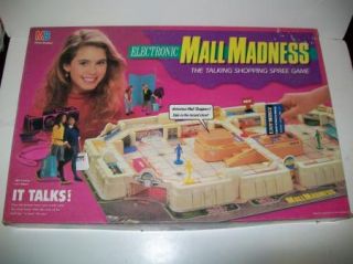 Milton Bradley 1989 ELECTRONIC MALL MADNESS Board Game / 100% COMPLETE