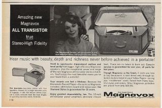 1962 Magnavox Stereograph Deluxe Phonograph Print Ad