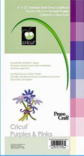 6x12 Cricut Cardstock Paper Pad 32 Sheets Purples Pinks