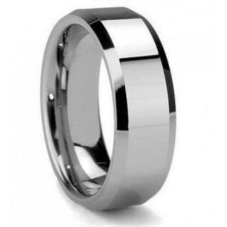Tungsten Carbide Wedding Bands Shiny Mens Rings Size 9 10 11 12
