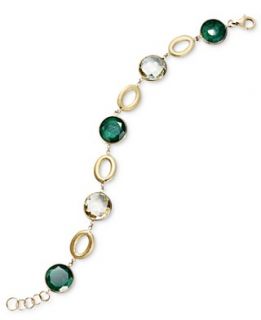 14k Gold Bracelet, Dyed Green Sapphire (21 1/2 ct. t.w.) and Green