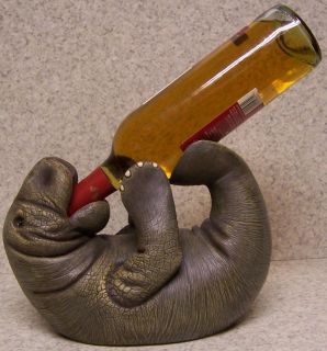 Wine Bottle Holder and or Decorative Sculpture Manatee