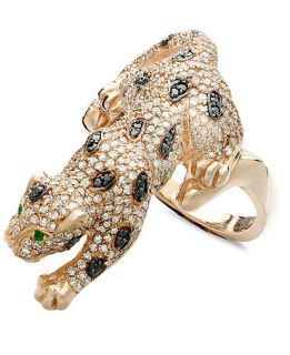 EFFY Signature Diamond Ring, 14k Rose Gold Black and White Diamond (1