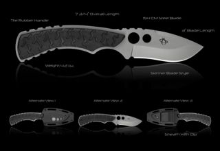 Mantis Knives The Principal Fixed Blade Knife w Sheath TA 2cm New