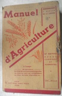 Manuel DAgriculture Par T Genech de La Louviere 1948