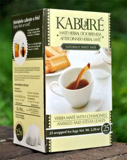 Stevia Chamomile Tea Yerba Mate 25 Bags Herbal Leaves Natural Enjoy