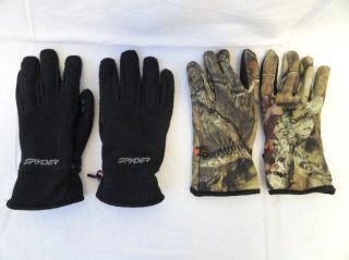 Lot of 2 – Spyder Manzella Mens Mossy Oak White Tail St Bow Gloves