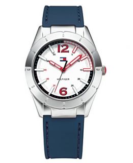 Tommy Hilfiger Watch, Womens Blue and Red Reversible Silicone Strap