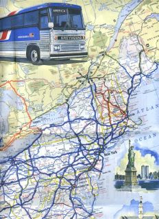 Picture Windows to America United States Map & Travel Guide 1980s