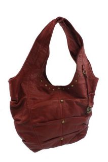 Marc Ecko Red Embellished Lined Hobo Handbag Medium BHFO