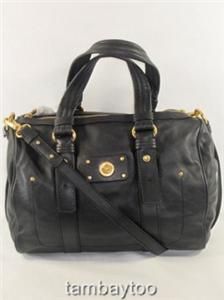 NWT MARC JACOBS Black Totally TURNLOCK SHIFTY Leather Satchel TOTE BAG