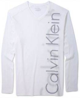Calvin Klein Shirt, Long Sleeve Crew Neck Shirt   Mens T Shirts   