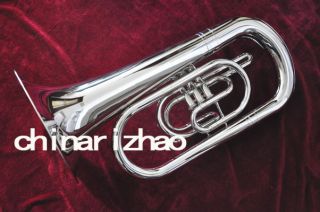 Grade Silver Nickel BB Marching Euphonium Tuba Horn with Case