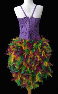 Mardi Gras Showgirl Feather Burlesque Costume s M L