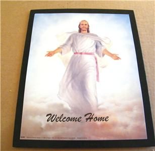 Jesus Arms Out Welcome Home Christian Art Plaque Sign