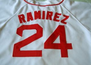 Manny Ramirez 24 Red Sox Jersey Majestic Youth S