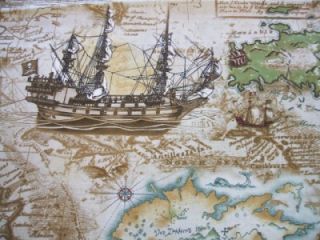 Parchment Nautical Map SHIP Pirate Kanvas Studio Maria Kalinoski