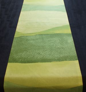 Custom Modern Finnish Marimekko Green Joiku Yoik Table Runner Wall