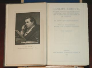 1909 Giuseppe Baretti Literary Critic Biography
