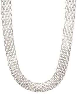 Giani Bernini Sterling Silver Necklace, Silver Braided Snake Necklace