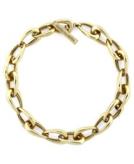 Robert Lee Morris Necklace, Gold Tone Square Link Necklace  