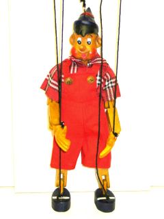 Pinocchio  Marionette Hand Made Wooden Doll Choose 1 of 2