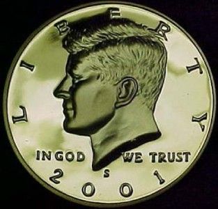 2001 s Kennedy Half Dollar 90 Silver Proof Coin 36169 oz Pure Silver