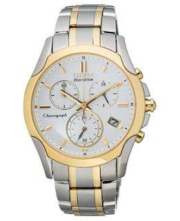 Citizen Watch, Womens Eco Drive Sport Chronograph Two Tone Stainless