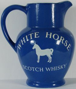 RARE Vintage 1950s White Horse Scotch Whisky Jug Kirkham Pottery