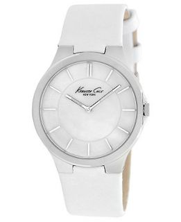 Kenneth Cole New York Watch, Womens White Leather Strap 36mm KC2704