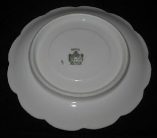 Royal Wettin Austria Plate Cup Saucer Pink Roses Green Rim Gold